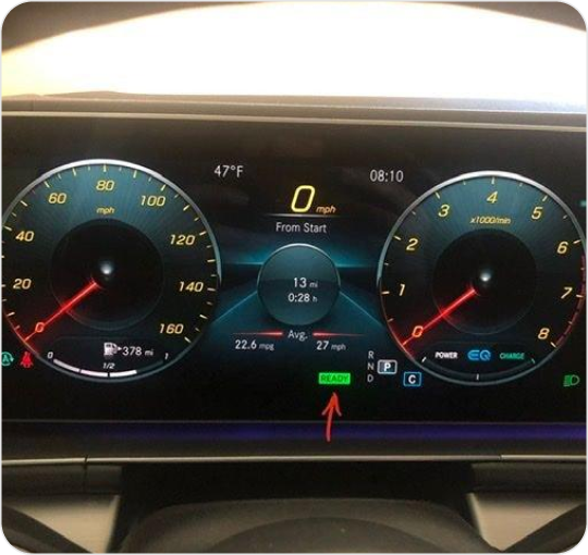 Turning on the ignition