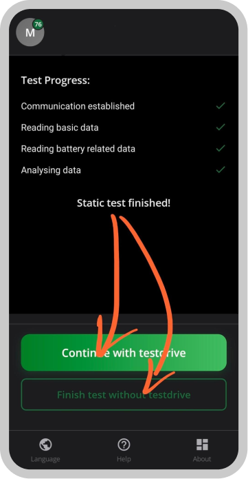 Test drive or finish